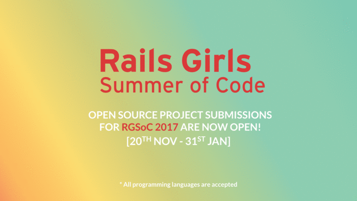 RGSoC 2017 OSS Project Submissions (in ALL languages) are open! (gif by Ana Sofia Pinho)