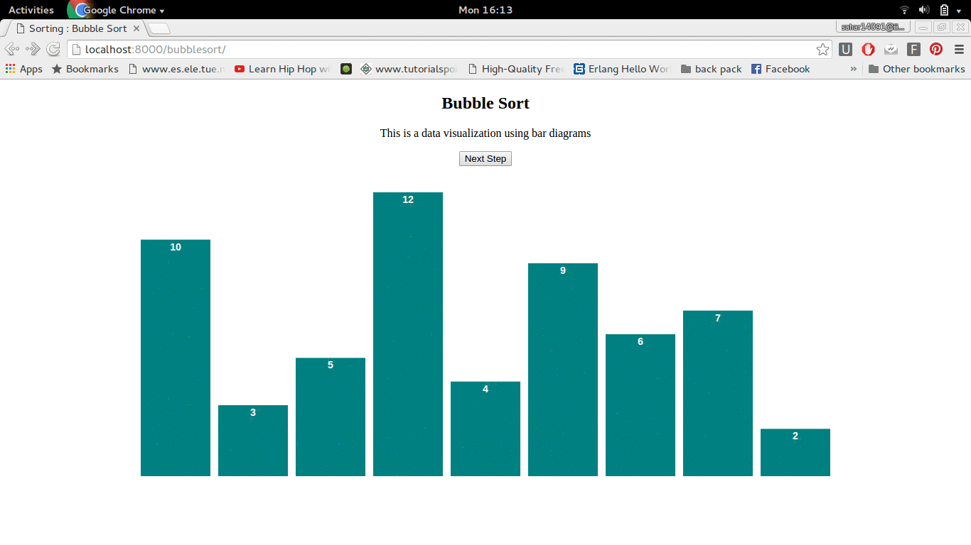 Bubble Sort visualization