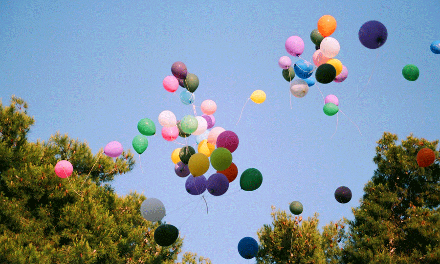 Balloons in the sky