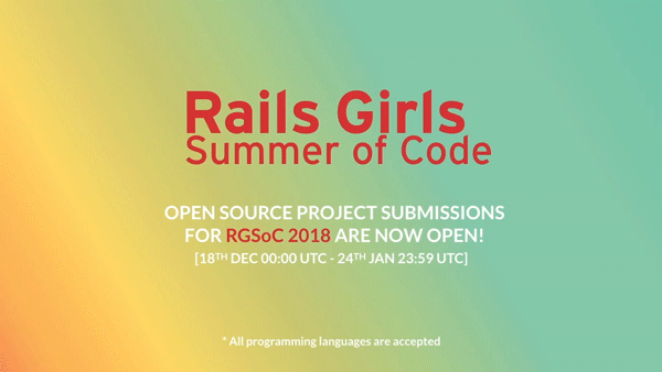 RGSoC 2018 OSS Project Submissions (in ALL languages) are open! (gif by Ana Sofia Pinho)