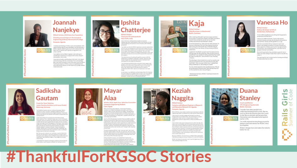 #ThankfulForRGSoC Stories (image by Ana Sofia Pinho)