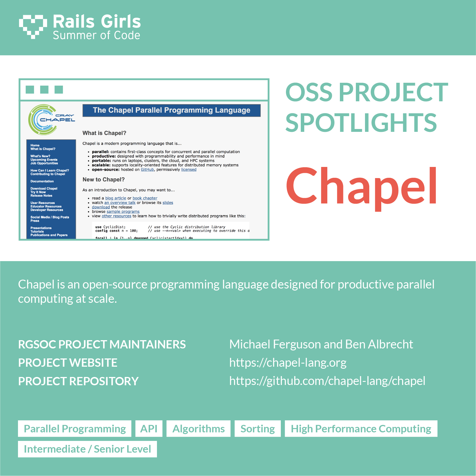 OSS Project Spotlight: Chapel