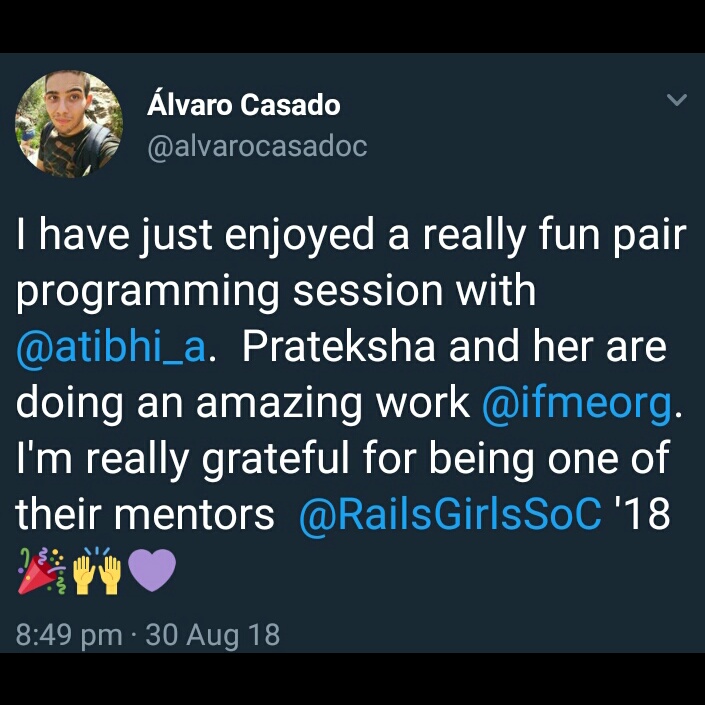 Alvaro's tweet