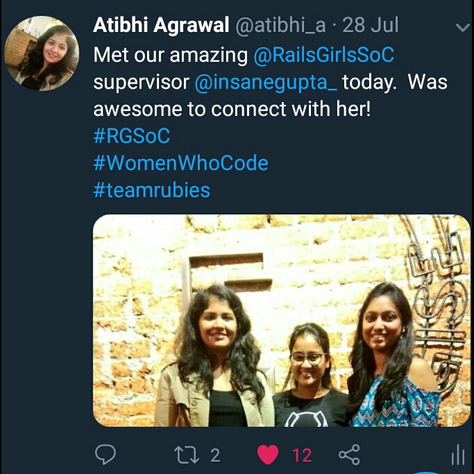 Atibhi's tweet