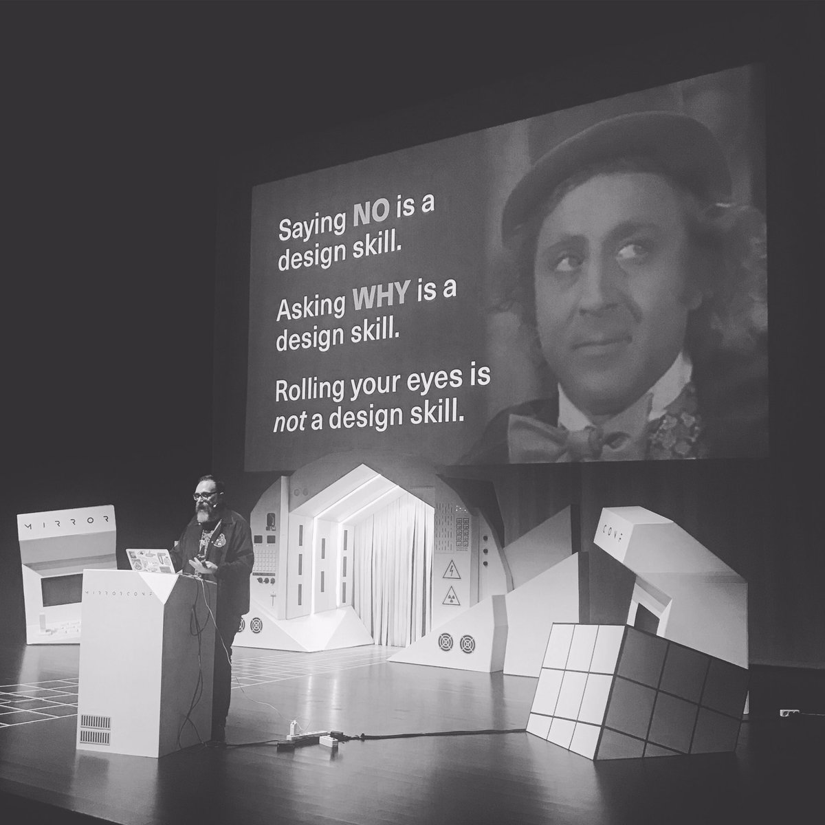 Saying NO is a design skill. Asking WHY is a design skill. Rolling your eyes is not a design skill. Mike Monteiro