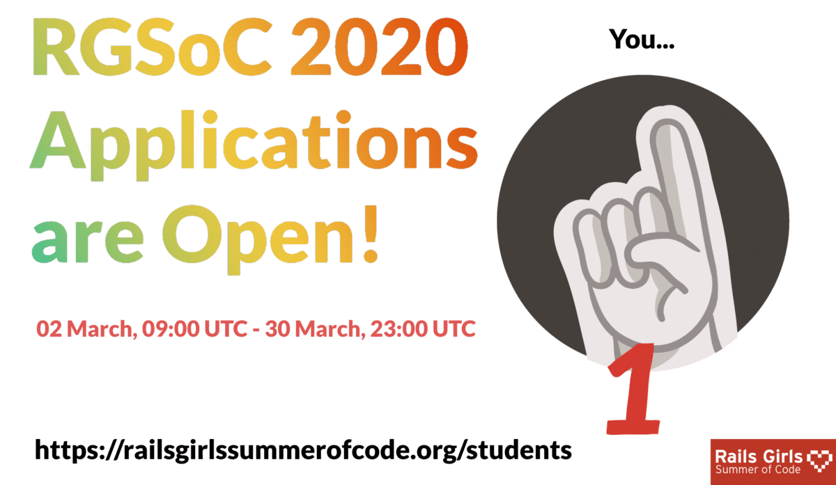 RGSoC 2020 Applications are now open!